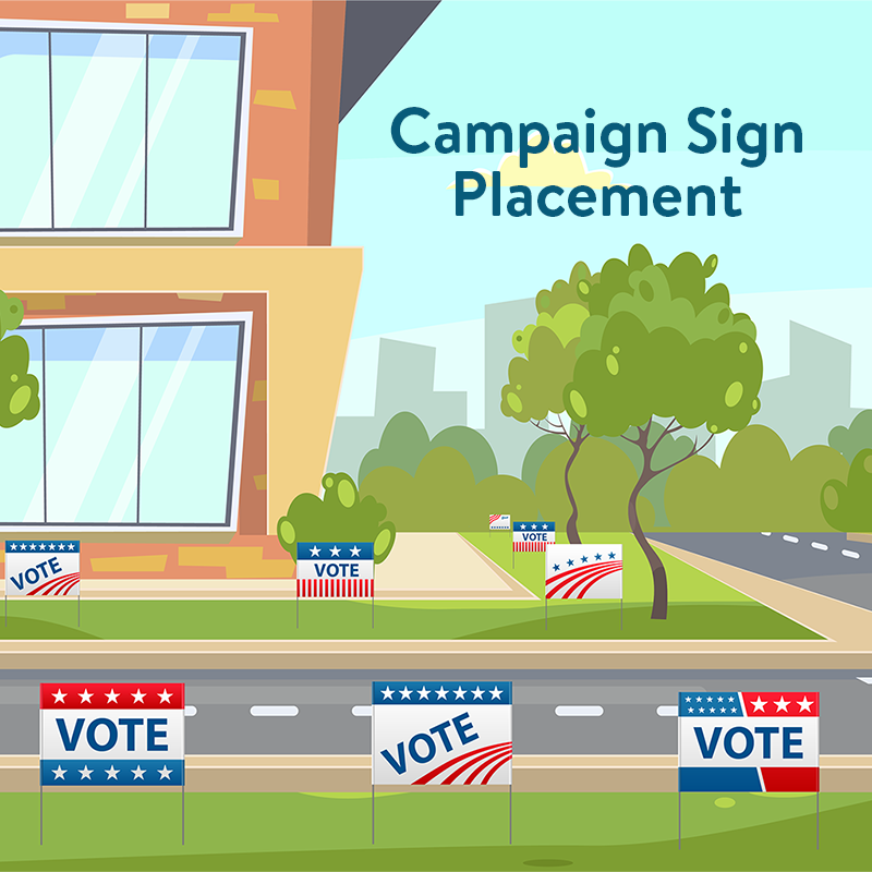 News Icon - campaign signs