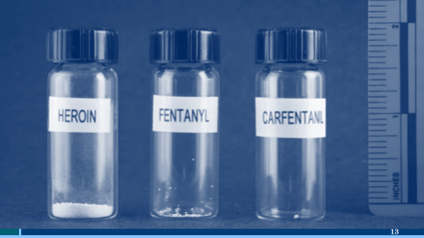 3 bottles labeled and containing lethal doses of heroin, fentanyl and carfentanil