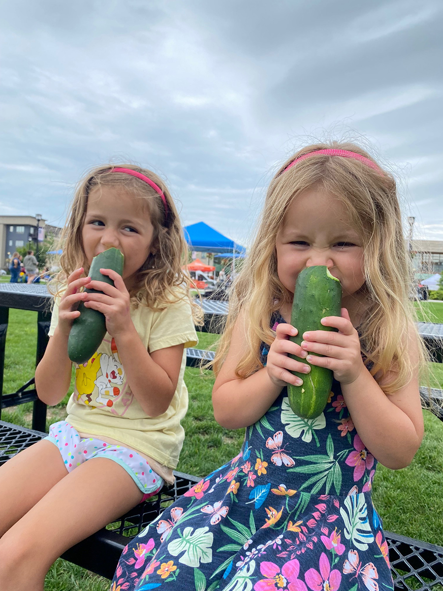 The Sprouts activity tent at the farmers market