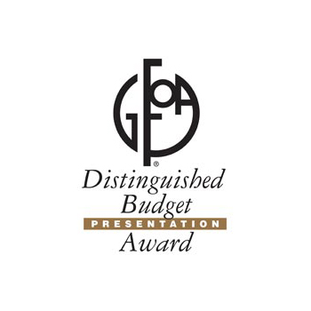 GFOA Logo with text Distinguished Budget Presentation Award